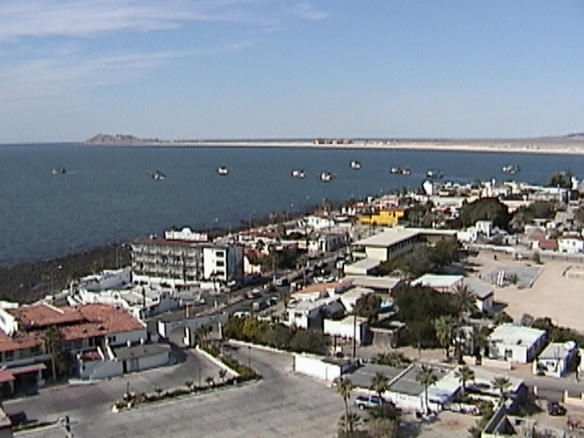 Looking north over the Malecon, Old Port, Puerto Penasco.